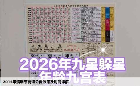 2015年清明节高速免费政策及时间详解