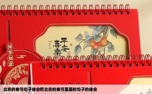 北京的春节句子体会把北京的春节里面的句子的体会