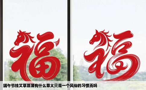 端午节挂艾草菖蒲有什么意义只是一个风俗的习惯而吗