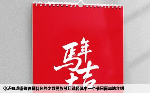 你还知道哪些独具特色的少数民族节目选择其中一个节日简单地介绍