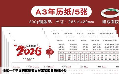 任选一个中国的传统节日写出它的由来和风俗