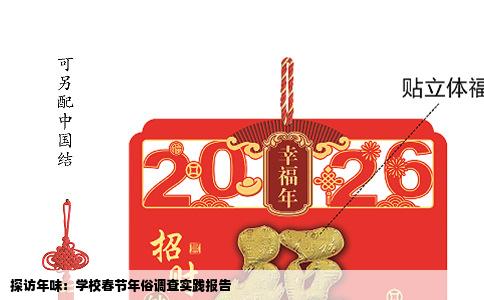 探访年味：学校春节年俗调查实践报告