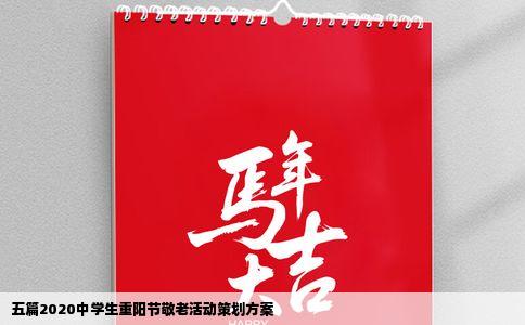 五篇2020中学生重阳节敬老活动策划方案