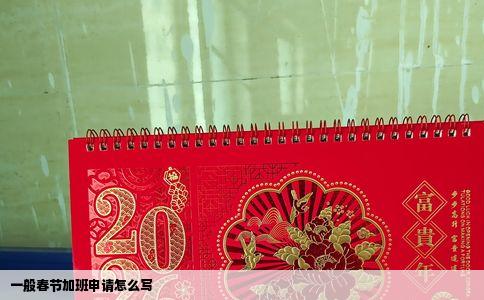一般春节加班申请怎么写