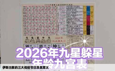伊斯兰教的三大传统节日及其意义